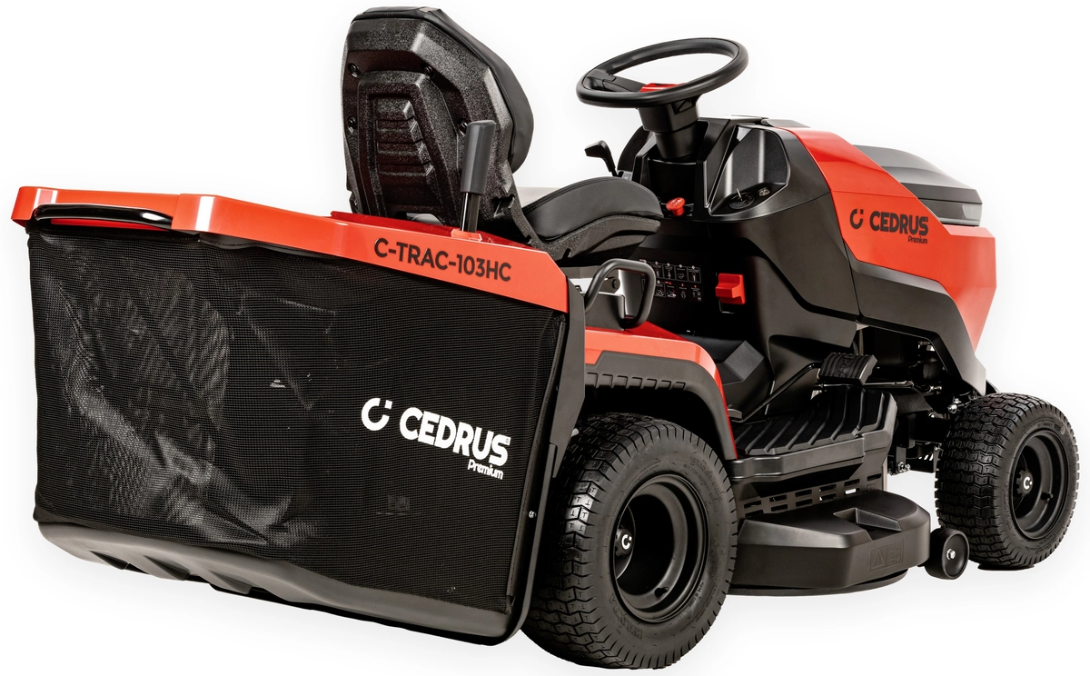 2 cylindrowy traktorek ogrodowy spalinowy Cedrus Premium C-TRAC-103HC z koszem 2 cylindrowy traktorek ogrodowy spalinowy Cedrus Premium C-TRAC-103HC z koszem